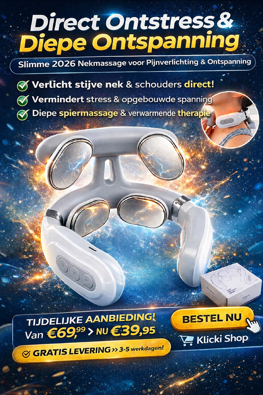 •Slimme Nekmassage• 
 Ontstress & Diepe Ontspanning – die Pijn en Spanning Wegneemt