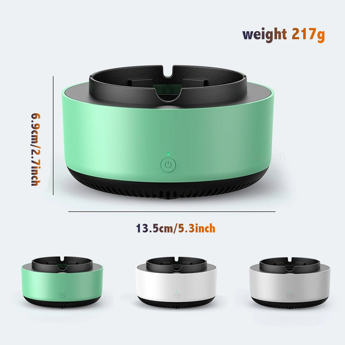 2-in-1 Intelligent Smoke-free Ashtray, Instantly Eliminates The Smell Of Second-hand Smoke, Does Not Include Batteries, Suitable